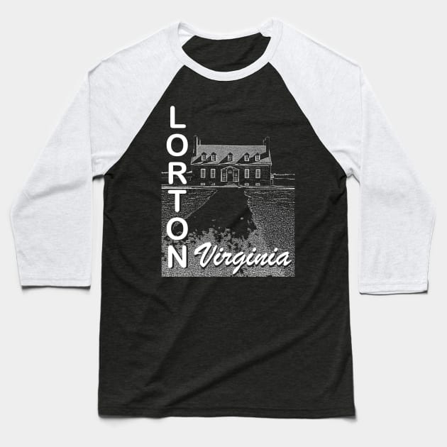 Lorton - Gunston Hall - White Baseball T-Shirt by Swift Art